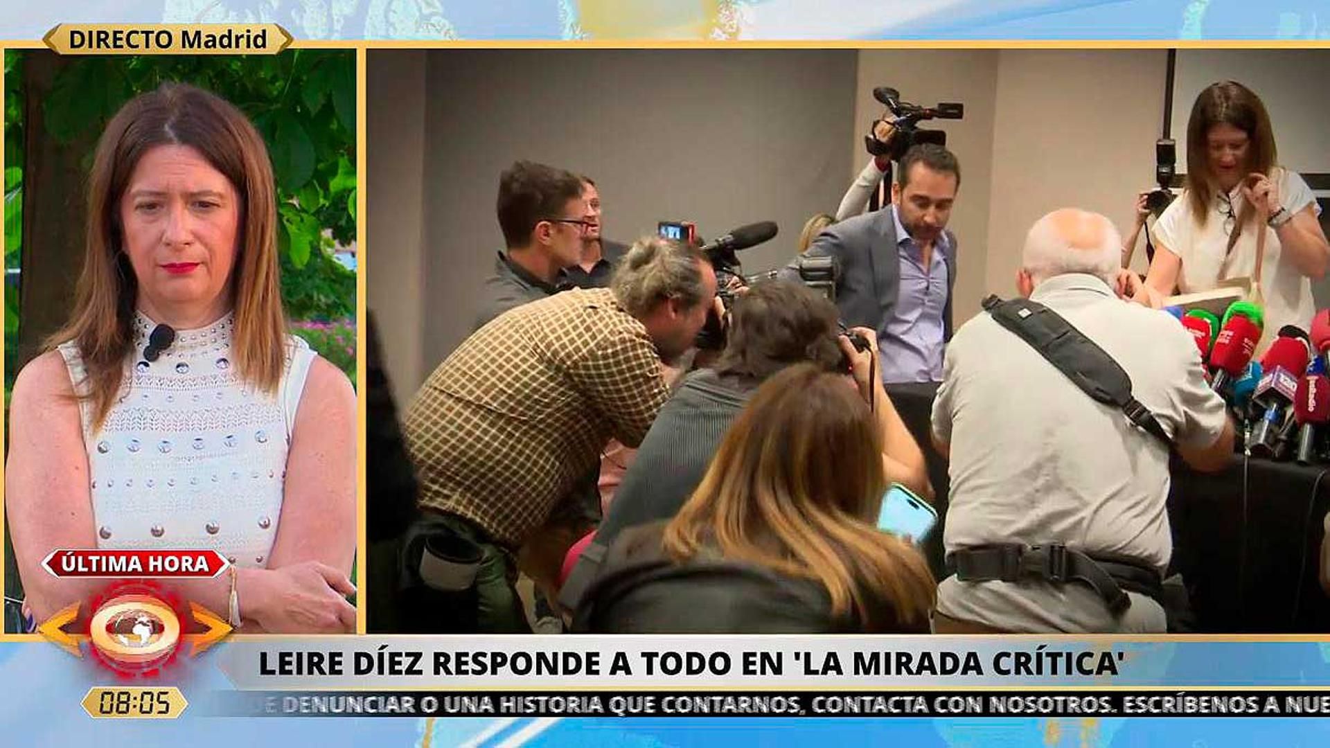 Leire Díez cree que estamos ante una "operación absolutamente medida" en la que intentan taparse otras polémicas: "Es la técnica de la tinta del calamar"